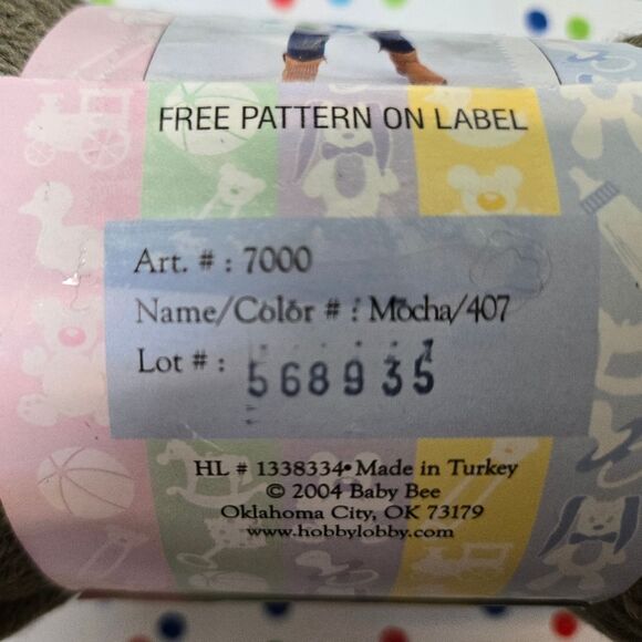 Baby Bee Sweet Delight Yarn in MOCHA - Picture 7 of 11